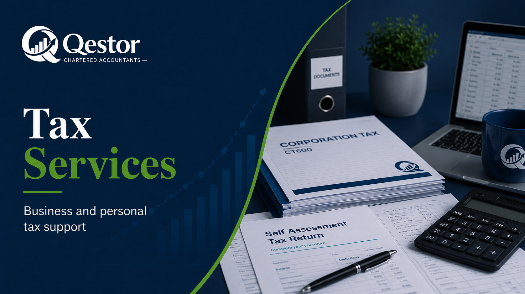 Chartered accountant reviewing corporation tax and Self Assessment returns